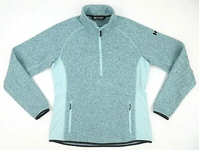 Women’s Helly Hansen Varde Fleece 1/2 Zip Knit Pullover Blue Tint Size XL MINT! • $97