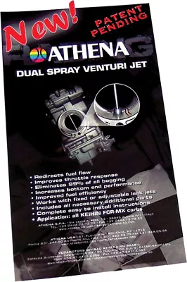 Athena Dual Spray Venturi Jet Kit Keihin P400000180002 99-0651 1007-0330 68-4620 • $88.15