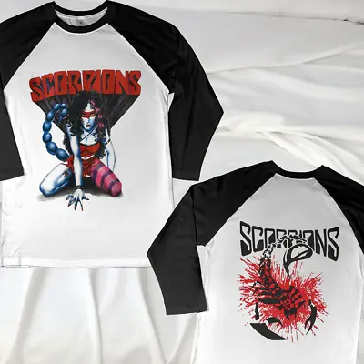 Scorpions Vintage 80s Deadstock Concert Tour Long Sleeve Raglan Shirt • $41.99