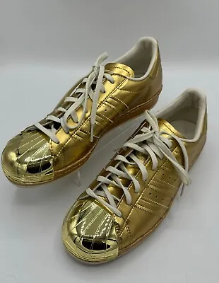 Adidas  Men's Superstar 80s Metal Gold Trainers (S82742) UK 7 EU 40 2/3 - USED • £74.99