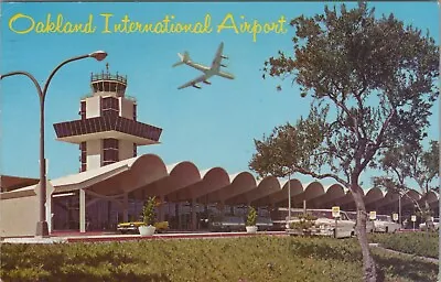 1960s Oakland International Airport Oakland California Autos Plane Postcard F290 • $9.99