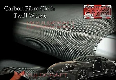 Carbon Fibre Cloth Twill Weave Carbon Fibre Cloth - 200 Gsm - 500mm X 500mm • £9.99