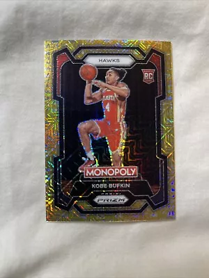 2023-24 Panini Monopoly Prizm Gold Millionaire Shimmer /500 RC KOBE BUFKIN 🔥 • $20