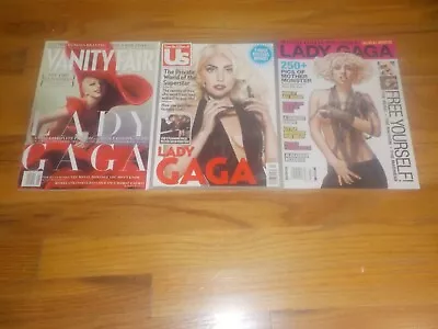 Lady Gaga Magazine Lot  Us 5 Posters / Vanity Fair Jan 2012 / Short Hair2011 • $9.99