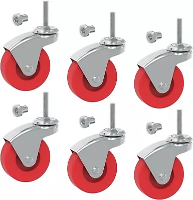 2.5 Inch Stem Caster Wheels Set Of 6Heavy Duty 360 Degree Swivel Stem Casters • $21.99