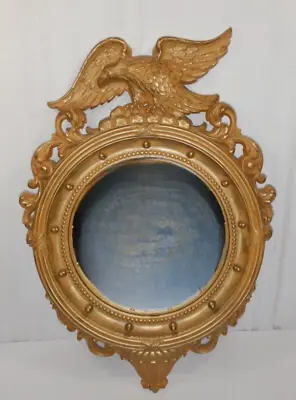 Syroco Wood Federal Eagle Port Hole Mirror Syracuse Ornamental Vtg 1960's  • $38
