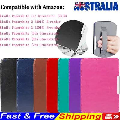 $9.40 • Buy Smart Cover Leather Case For Kindle Paperwhite 1 2 3 4 5th 6th 7th 10th Gen 6 