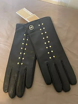 Michael Kors Leather Gloves Touch Tip Black Medium NWT • $50