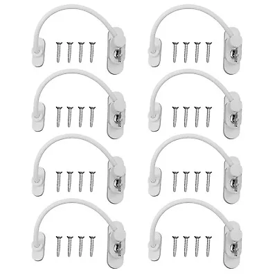 8Pcs Window Door Restrictor Safety Lock UPVC Child Baby Security Wire Cable • £24.89