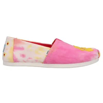 TOMS Alpargata Embroidery Tie Dye Slip On  Womens Pink Flats Casual 10017816T • $19.99