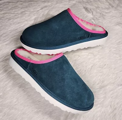 UGG Classic Fur Slip-On Clogs Teal Pink Blue Green Tasman Men Sz 8 / Women 9.5 • $79.95