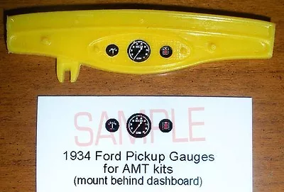 1934 FORD PICKUP GAUGE FACES For 1/25 Scale AMT And LINDBERG Kits—PLS READ DESC • $2.99