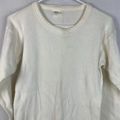 Vintage K-Mart Waffle Knit Thermal Long Sleeve Underwear Shirt USA 80s XL 46-48 • $25.49