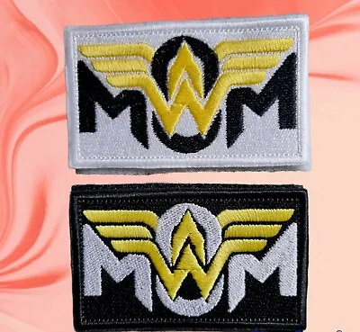 WONDER MOM  Badge Embroidered Patch Sew On | Hook And Loop • £5.50