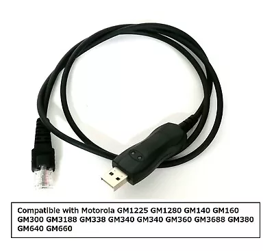 FTDI USB Programming Cable + Support For Motorola GM1225 M1225 Radius RKN4081 • $29.84