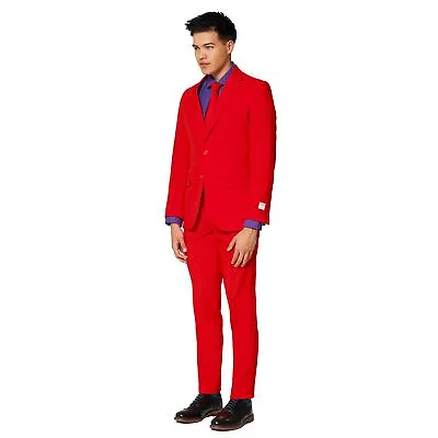 OppoSuits OSUI-0014 Men's Red Devil Party Costume Suit Red 40 • $66