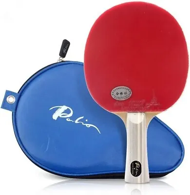 NEW Palio  Complete Table Tennis Bat & Case CJ8000 Rubbers + UK Seller • £12