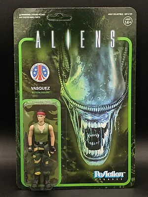 Vasquez Space Marine Aliens Super7 ReAction 3.75  Action Figure NEW MOSC SEALED • $13.95