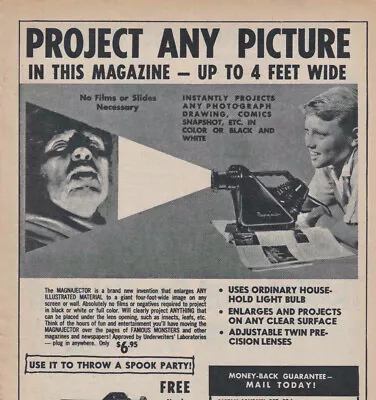 Vintage 1963 Picture Projector - MAGNAJECTOR Original Print Promo Ad 21x28cm STI • $23.50