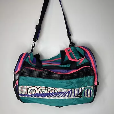 Vintage OGIO Duffle Bag Neon Gym Golf Tennis 80s 90s Retro • $65.88