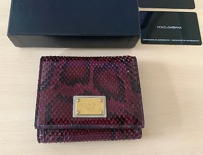 £119.99 • Buy BNIB Dolce & Gabbana D&G Python Leather Snake Skin Purse Wallet | RRP £450