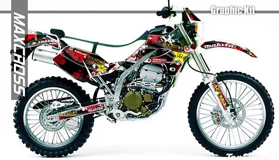 KAWASAKI KLX250 SR/D-Tracker 2005/2004 - 2007  MAXCROSS GRAPHICS KIT DECAL ROC1 • $148.52