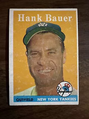 1958 Topps - #9 Hank Bauer • $3.50