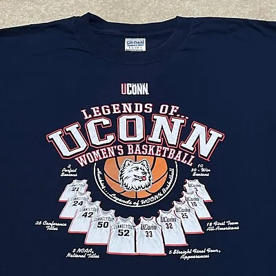 $15 • Buy UConn Huskies T Shirt Men 2XL Adult Blue NCAA College Womens Basketball Legends