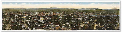 HUGE Downtown Portland Oregon Panoramic MAP - Mt St Helens Adams Hood Circa 1913 • $24.97