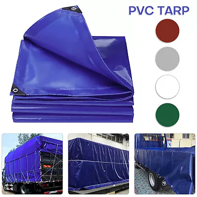 18oz Heavy Duty PVC Coated Tarp Cover Premium Tarpaulin Canopy Tent UVProtective • $35.90
