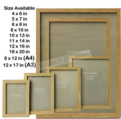 MDF Fashion Wooden Look Photo Frame With Natural Timber Finish 10 Sizes • $16.95