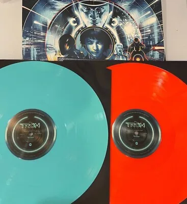 DAFT PUNK - TRON LEGACY - DISNEY NEON BLUE & ORANGE Color Vinyl - SEALED & NEW • $95