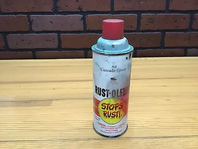 Vintage Rust-Oleum Cascade Green Spray Paint Can Small Scotty Dried Up ! 😳 • $49.99