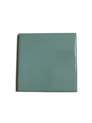 Surf Green 4 In Ceramic Tile 4.25 In Blue Aqua Glow Daltile Color 0197 Color 105 • $9.49