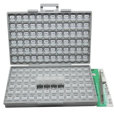 AideTek SMT SMD 0805 1% Sample Resistor Kit Enclosure144Vx100=14400pcs Organizer • $129.26