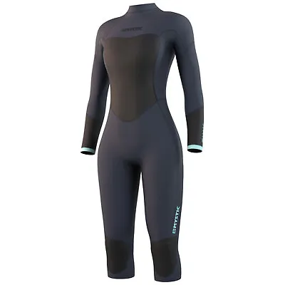2023 Mystic Womens Brand 3/2mm Back-Zip FL Shortleg Wetsuit - Night Blue 210320 • $136.62