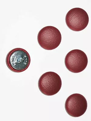 BURGUNDY FAUX LEATHER BUTTONS 23mm & 19mm UPHOLSTERY - CRAFT-  FURNISHINGS B75 • £2.85