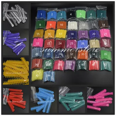 1040 Pcs/Bag Dental Orthodontic  Elastic Rubber Bands Ligature Ties 44 Colors • $2.84