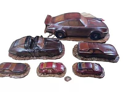 6 Hand-Tooled Leather Porsche Models - Cuir Marine Of France - 911 928 944 • $299.99