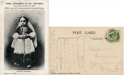 1910 Ppc Ideal Home Exhibition Zanzibar Child Postally Used Belfast • £25