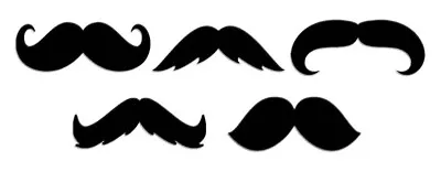 Mustache Silhouette Cut Outs ~ Set Of 10 Die Cut Shapes ~ Custom Colors Avail. • $0.99