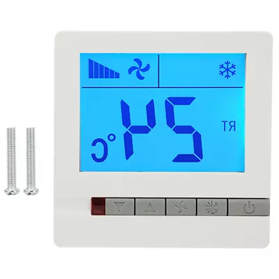 LCD Thermostat Delay Compressor Fan Coil Unit Temperature Control • £13.45