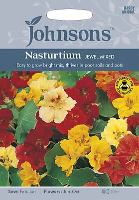 Johnsons Flower Seed Nasturtium Jewel Mixed Seed • £2.76