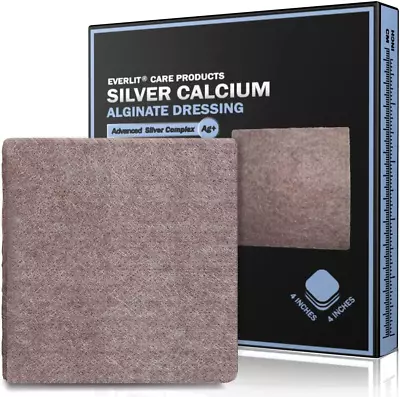 EVERLIT AG Silver Calcium Alginate Wound Dressing | Absorbent Non-Stick Sterile • $20.94