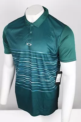 Oakley Men's Golf Polo Color Block Short Sleeve Shirt Bayberry • $29.74
