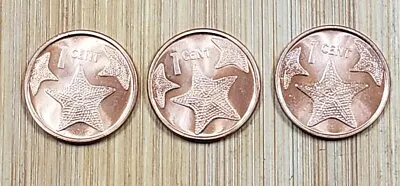 2009-14 Bahamas 1 Cent~Starfish Coins Uncirculated ( Lot Of 3 ) • $2.30