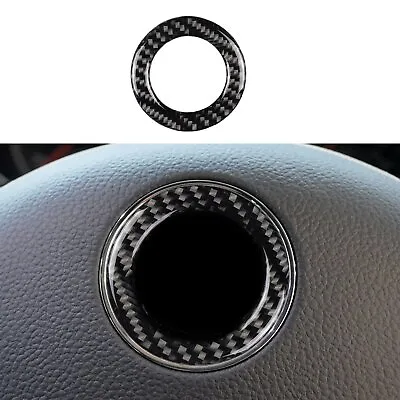 Real Carbon Fiber Steering Wheel Logo Badge Emblem Trim Ring For VW Golf Jetta • $8.81