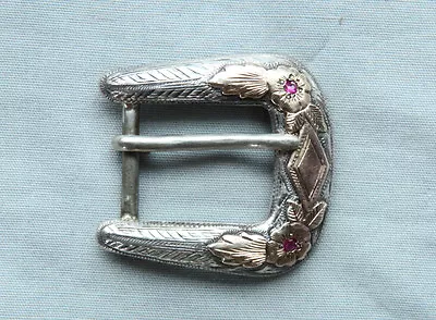 Vtg John McCabe Small Sterling Silver 10K Gold Ranger Cowgirl Belt Buckle  • $349