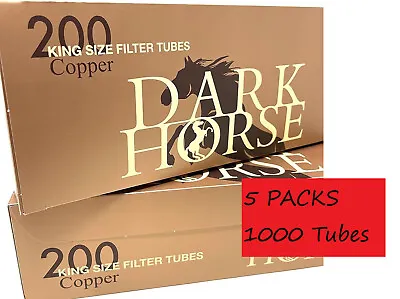 £9.99 • Buy Darkhorse Brown Premium EMPTY Cigarette Filter Tubes 1000 Tubes-make Your Own