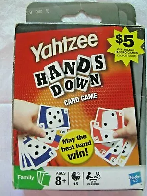 YAHTZEE Hands Down Card Game Ages 8 & Up 2 - 6 Players Fast Family Fun!    7:y-7 • $10.94